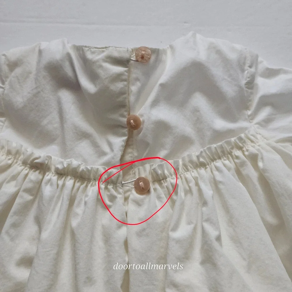 Catherine Malandrino Baby Girl Pintucked Dress 3-6M 100% Cotton Heirloom Cottage